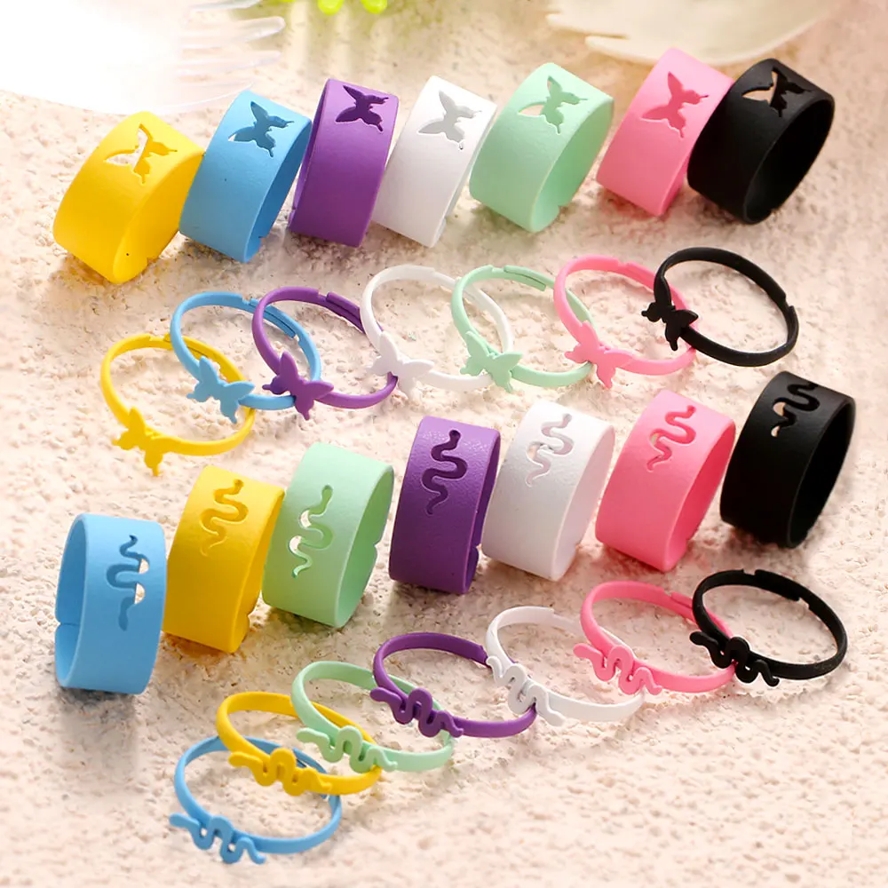 2 PCS Butterfly Snake Rings for Couple wedding of Lovers Set Men and Women Fashion Open Adjustable Ring Sets Jewelry Gifts | Украшения и