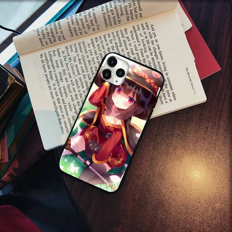 

Konosuba Megumin Phone Case for iPhone 11 12 pro XS MAX 8 7 6 6S Plus X 5S SE 2020 XR Soft silicone