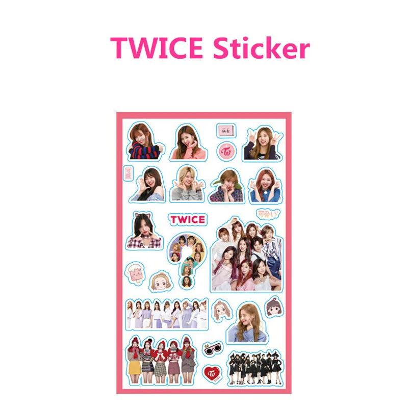 

1 Pcs Kpop TWICE Creative New Transparent Stickers DIY Album Scrapbooking Decoration Gift Paper Stickers Love Letters Stickers