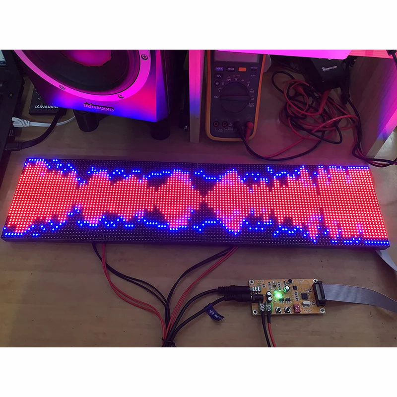 Full Color RGB Music Audio Spectrum Display Screen KTV Stage LED Rhythm Light 64 Mode Level Indicator VU Meter DIY | Электроника