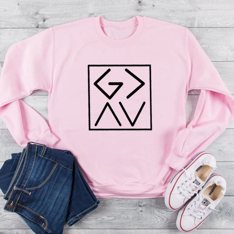 Женская Повседневная Толстовка с надписью God Is more The Highs and Low | одежда