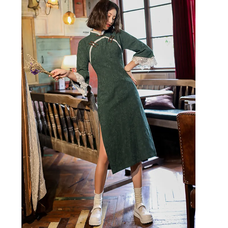 Современное хлопковое вьетнамское китайское женское платье для девочек 2020 qipao |