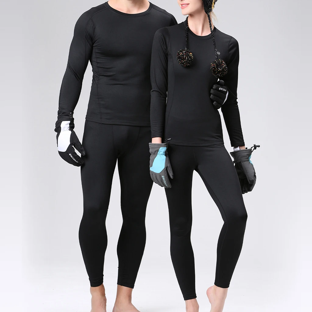 

Winter Thermal Underwear Fleece Long Sleeve Long Johns Top & Bottom Set Skiing Underwear Set Cotton Thermal Underwear Set