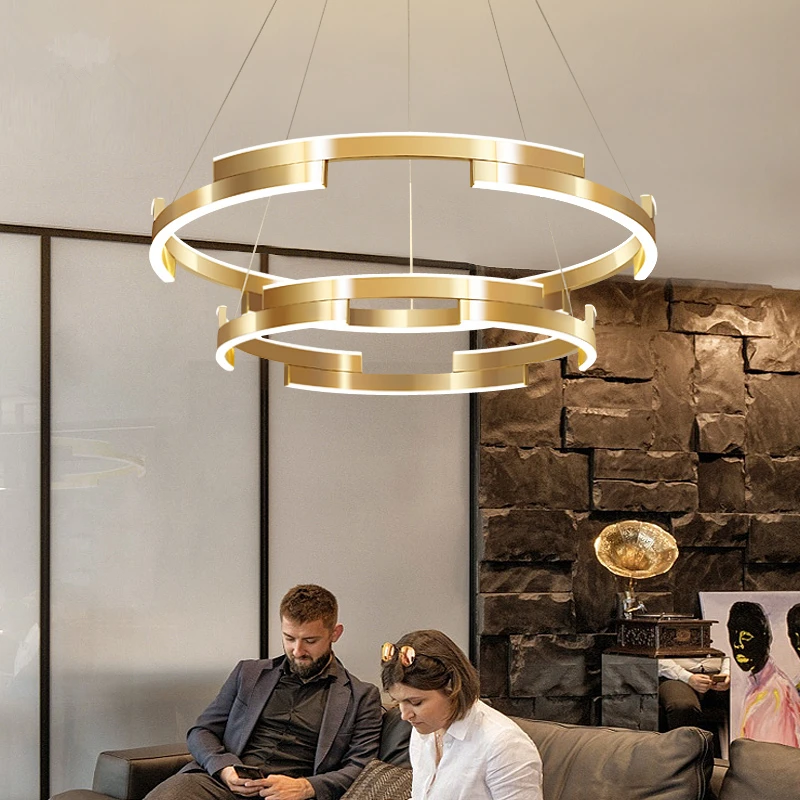 

Chandelier modern style lamp master bedroom study ceiling lamp gold LED lamp living room household lamp