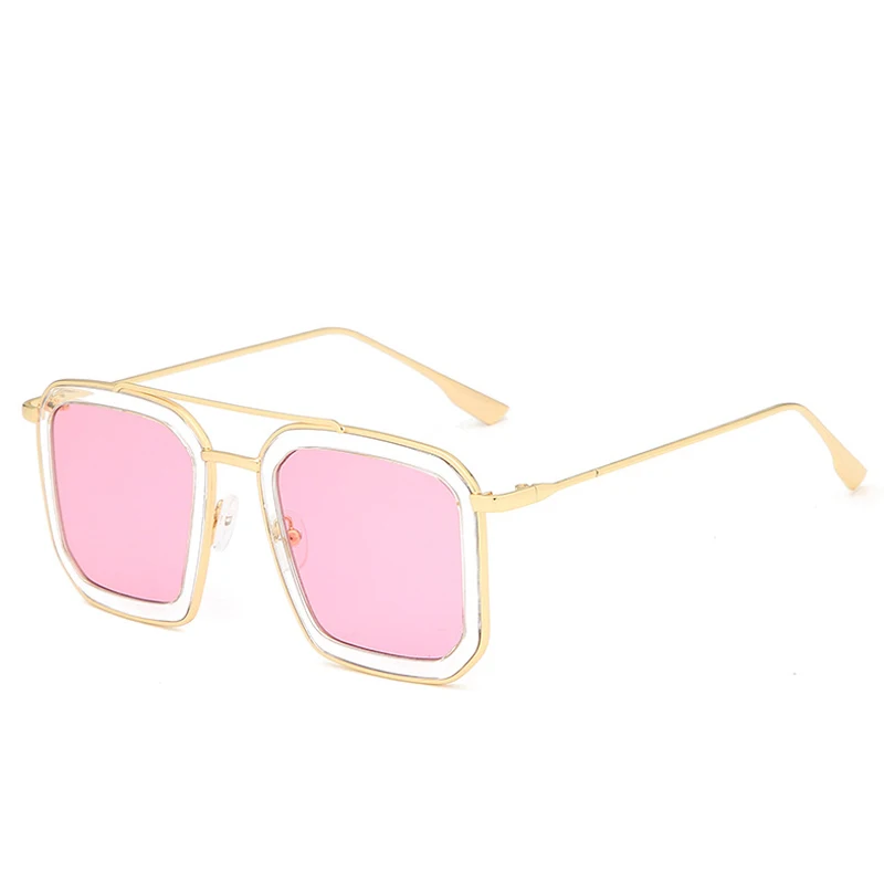 

ZUCZUG Oversized Irregular Sunglasses Women Luxury Brand Fashion Square Sunglasses Female Metal Big Frame Eyewear UV400