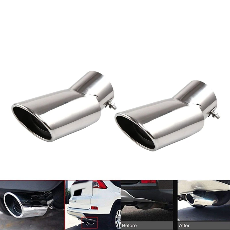 2 шт. Серебряный автомобильный глушитель выхлопной трубы наконечник для Honda CRV CR V