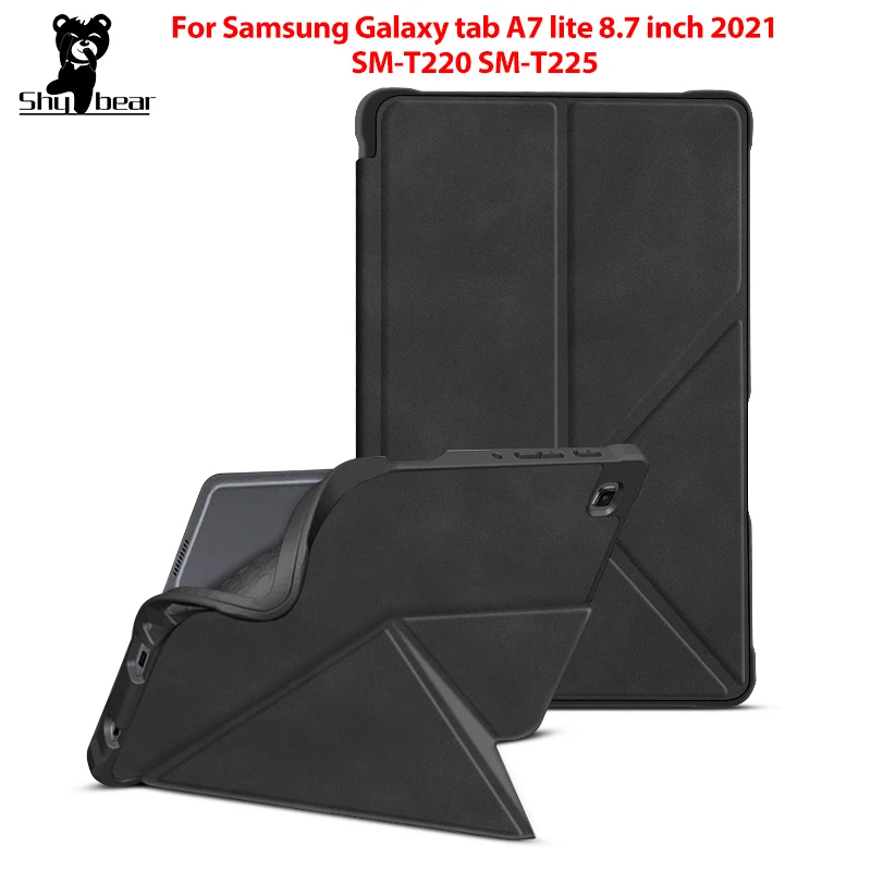 

Case for 2021 Samsung Galaxy Tab A7 LITE SM-T220 SM-T225 Origami Stand Cover Case + Protective Film + Stylus Pen