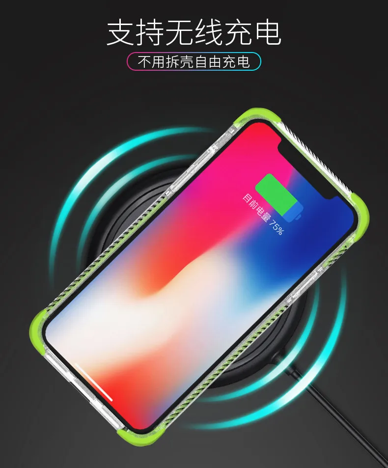 Роскошный противоударный прозрачный защитный чехол для телефона Apple iphone 8 7 6 6S Plus