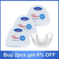 dental orthodontic braces set 3 stages silicone alignment trainer teeth retainer bruxism mouth guard kids teeth straightener