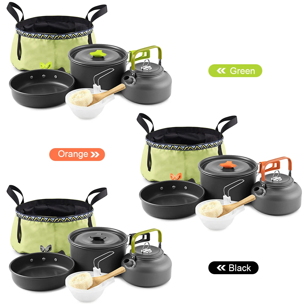 Набор посуды для кемпинга на открытом воздухе портативная посуда кухонные