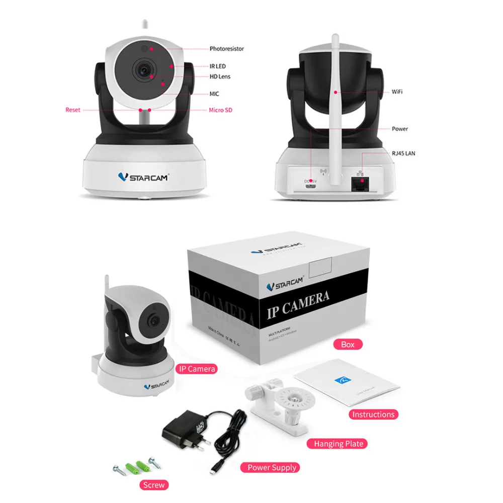 IP камера Vstarcam C7824WIP 720P HD Wi Fi ночное видение|Камеры видеонаблюдения| |