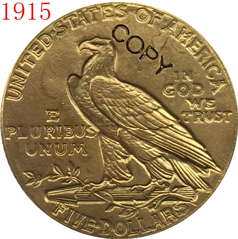 

24-каратное золото с покрытием 1929 долларов, 5 золотых, индийских, фотографий