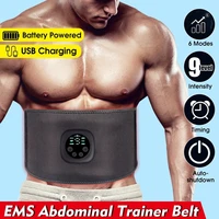 intelligent ems fitness trainer belt led display electrical stimulator abdominal muscle sticker training device home gym