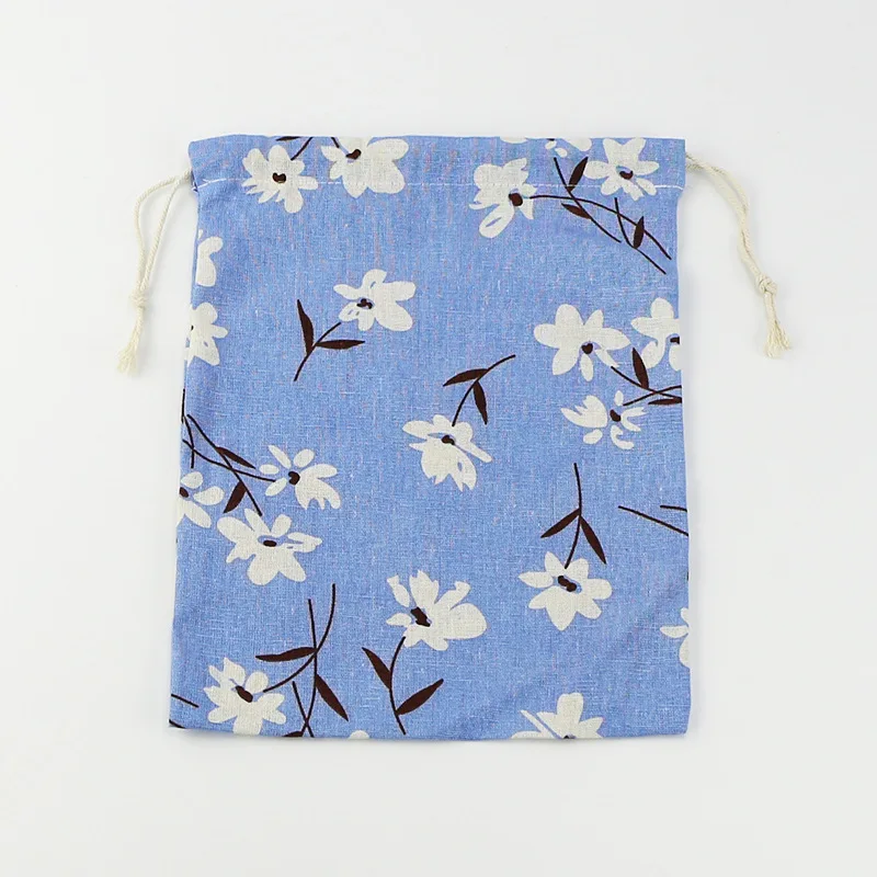 Хлопковая Сумка на шнурке карманная сумка для кухни маленькая тканевая