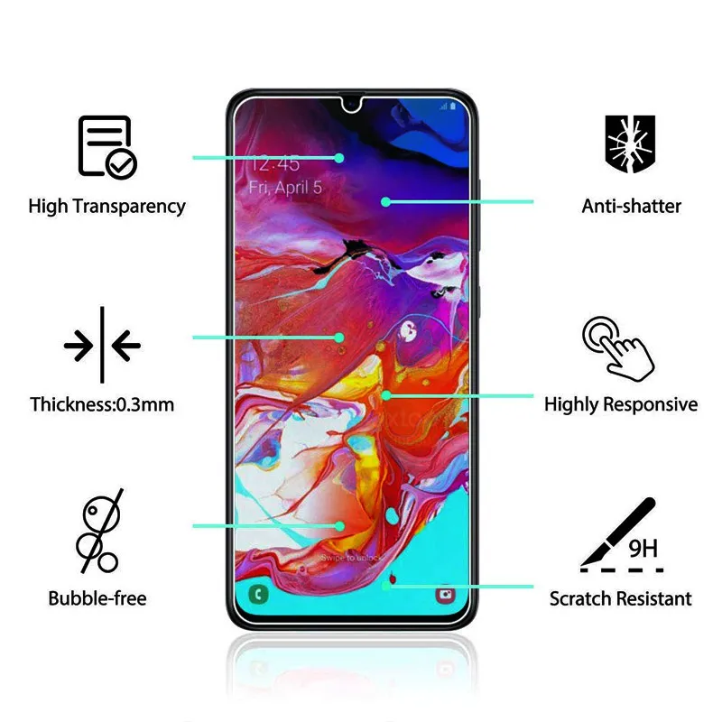 3 шт закаленное стекло для Samsung Galaxy A70 s Защитное экрана a70 70 A A70s безопасное 6 7'' |