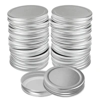 regular mouth 70mm86mm mason jar canning lids reusable leak proof split type silver lids with silicone seals rings