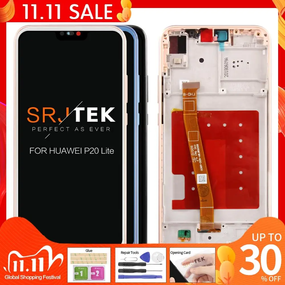 

5.84" 2280x1080 IPS Display For HUAWEI P20 Lite LCD Touch Screen Replacement with Frame Original LCD P20 Lite ane-lx3 nova 3e