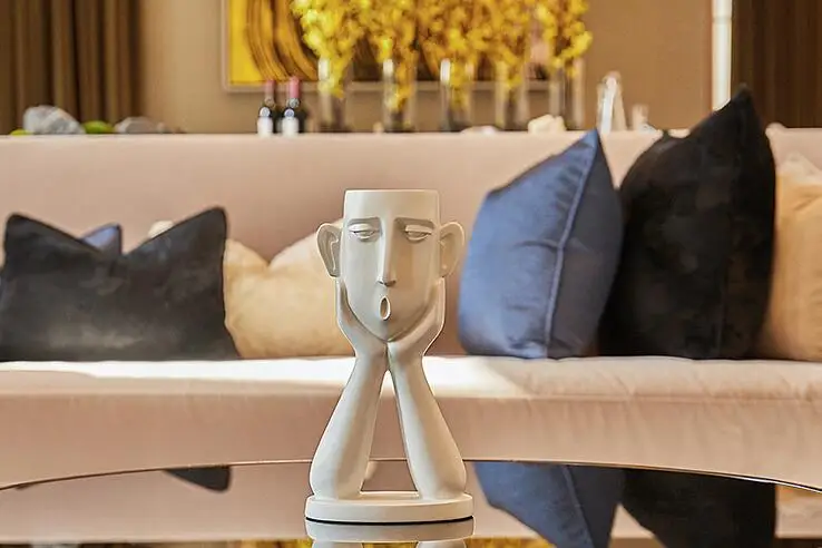 Скандинавские Ins, ваза из смолы, украшения, свадебный подарок, ремесла для дома, гостиной, настольная статуя, художественные офисные настольные статуэтки, украшение