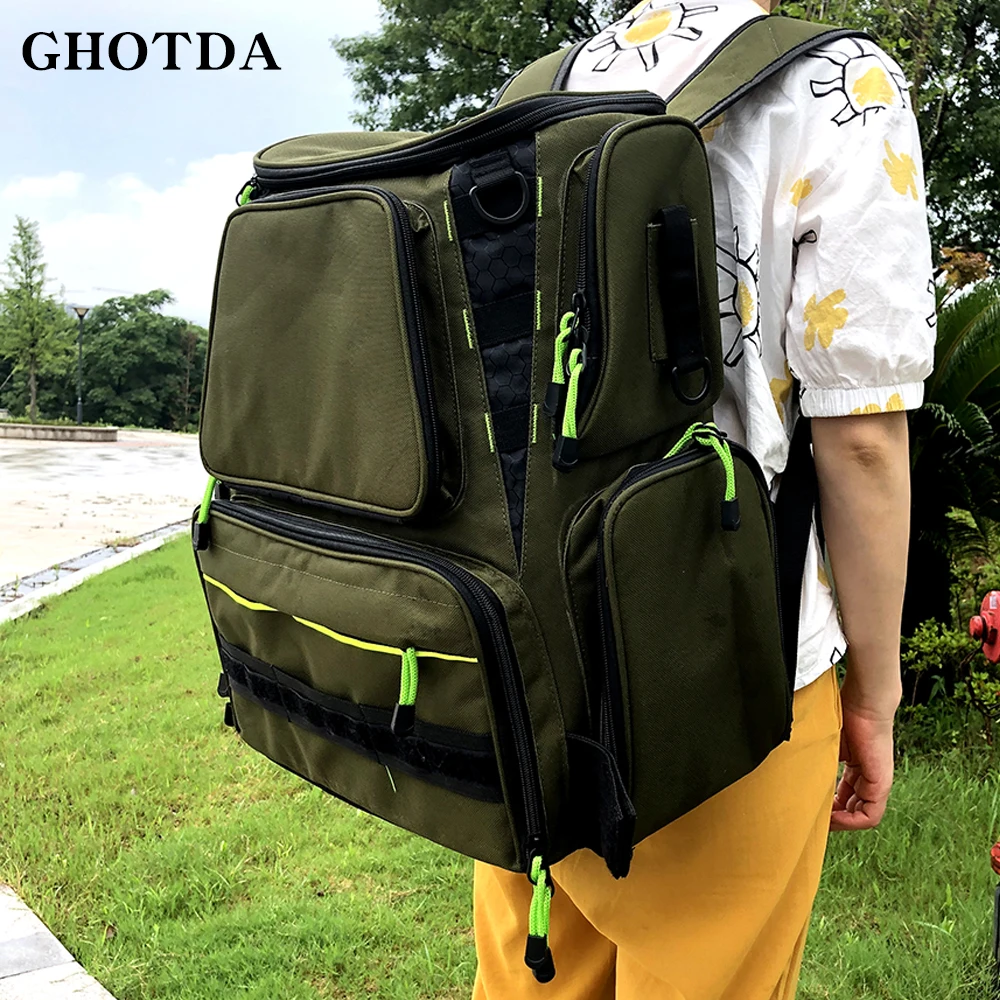 

Большая непрозрачная Рыболовная Сумка GHOTDA, нагрудный рюкзак для рыбалки, рыболовное снаряжение, bolsa