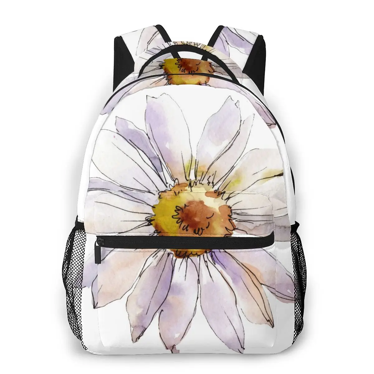 

2020 OLN Backpack Women Shoulder Bag Daisy Botanical Flower Watercolor Fashion School Bag For Teenage Girl Backpacks Travel Bag