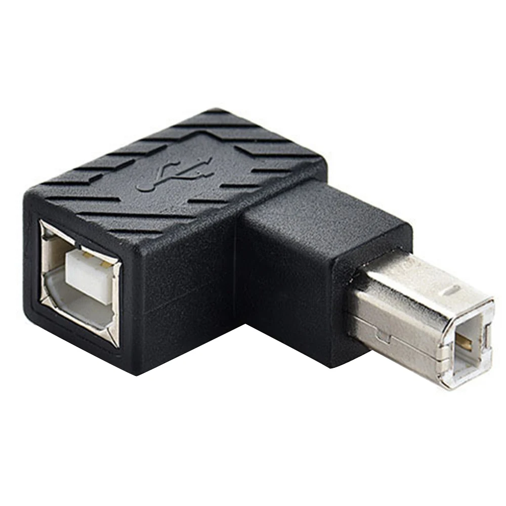 

USB 2.0 Type B Print Adapter 90 Degree Up Down Left Right Angle Plug Extender Jack Male to Female Converter for Printer Scanner