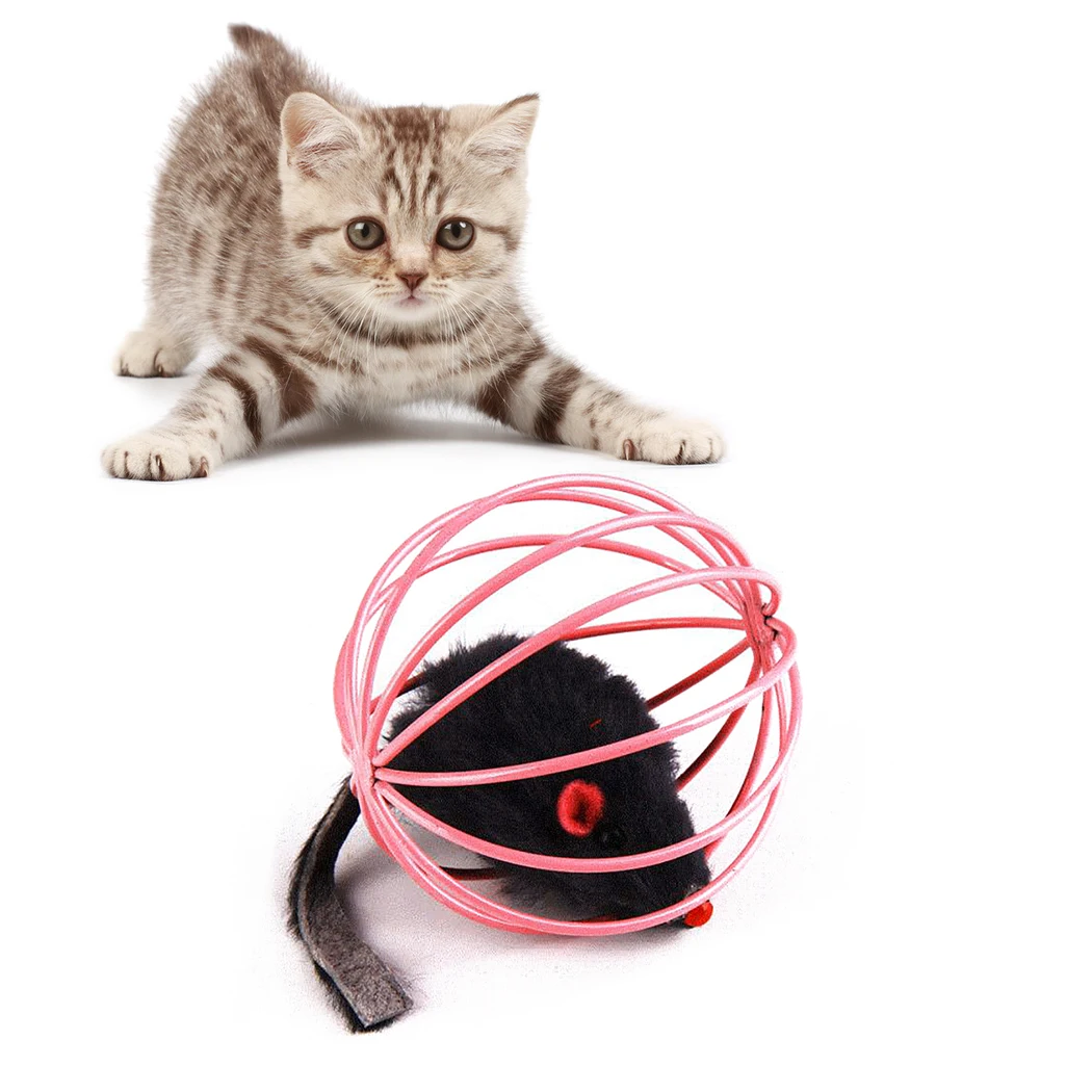 

Игрушка-мяч для кошек, 6,5 см, 1 шт., разные цвета, креативная забавная игрушка, мышь в клетке, кошачья интерактивная игрушка, плюшевая игрушка д...
