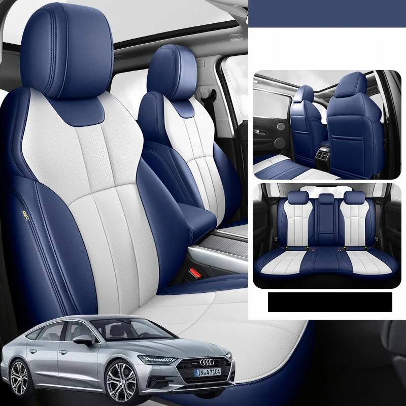 

Комплект чехлов для автомобильных сидений из натуральной кожи для Audi A7 2012 2013 2018, детали интерьера, автомобильные товары, автомобильные аксе...