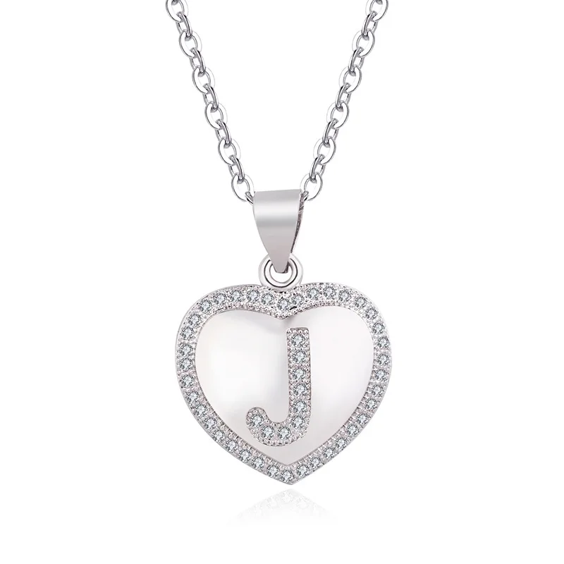 26 ожерелье с буквами для женщин и девочек циркониевое хрустальное надписью