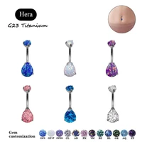 1pc g23 titanium navel bars piercing belly rings ombligo nombril body jewelry navel piercing sexy belly button rings gem