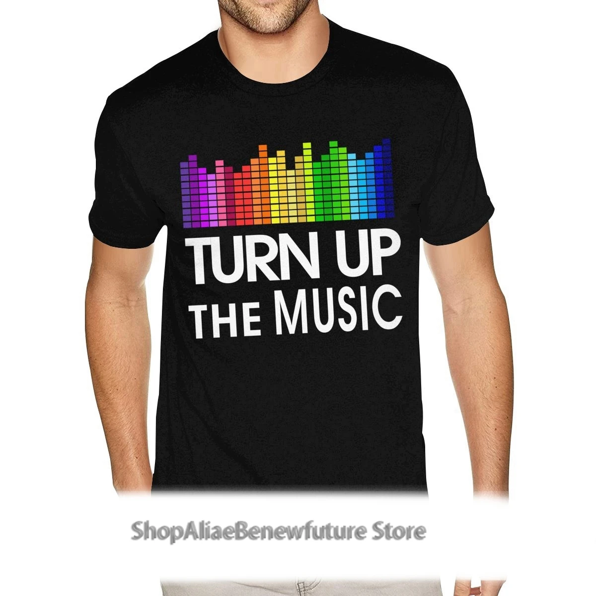 

Music Equalizer Turn Up The Music Printed T-shirts S-6XL Men Great Tee Shirts
