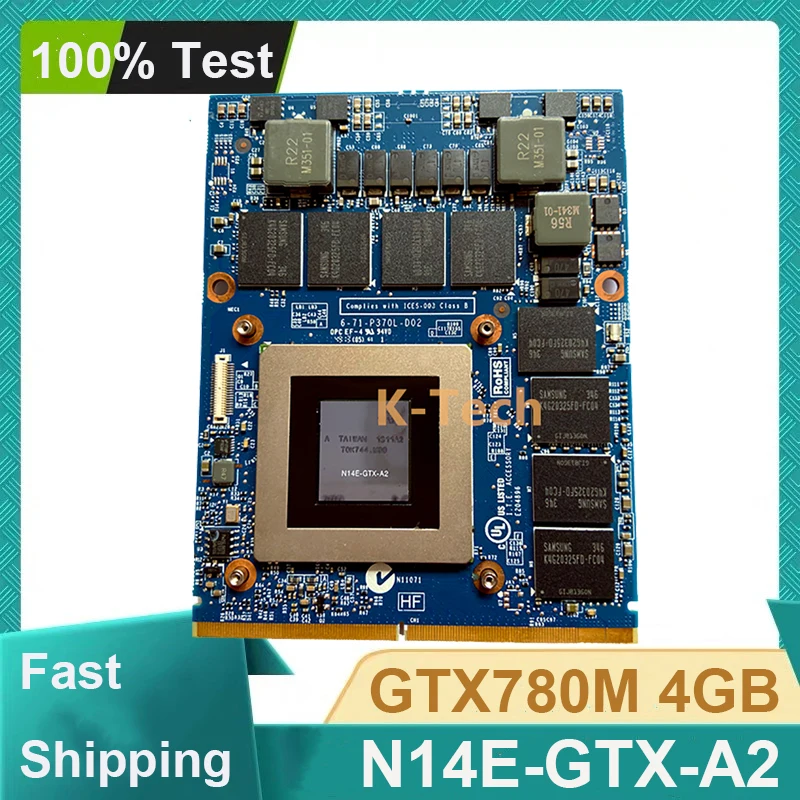 Оригинальная графическая карта GTX 780M GTX780M 4 ГБ для ноутбука Dell M17X R5 R4 M18X R2 R3