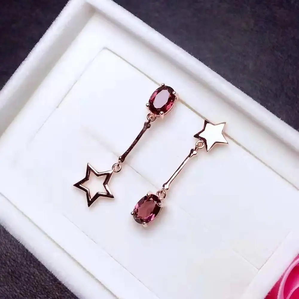 

Женские серьги из серебра 925 пробы с гранатом из магния и алюминия