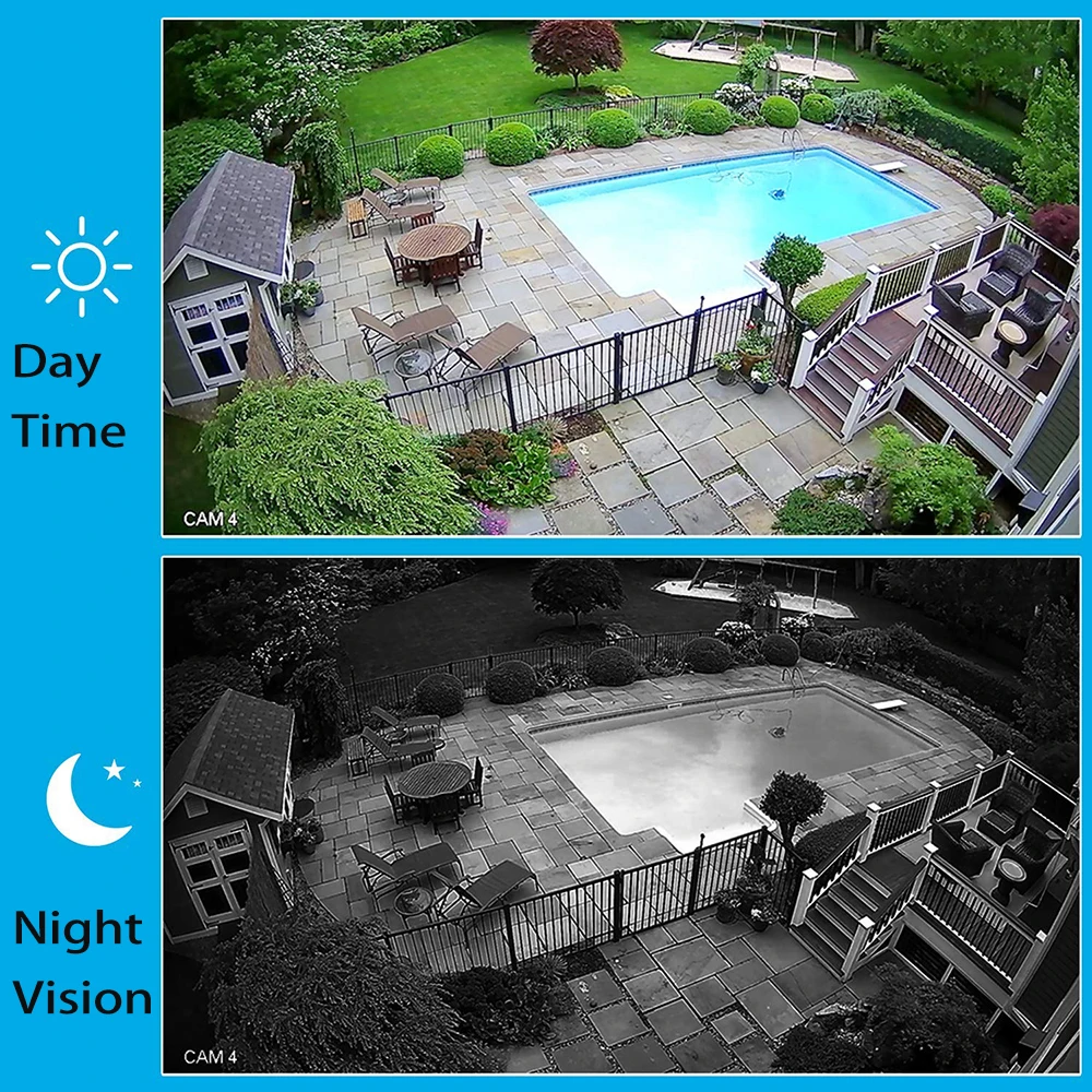 Беспроводная цилиндрическая IP камера для домашней безопасности с Wi Fi IP66