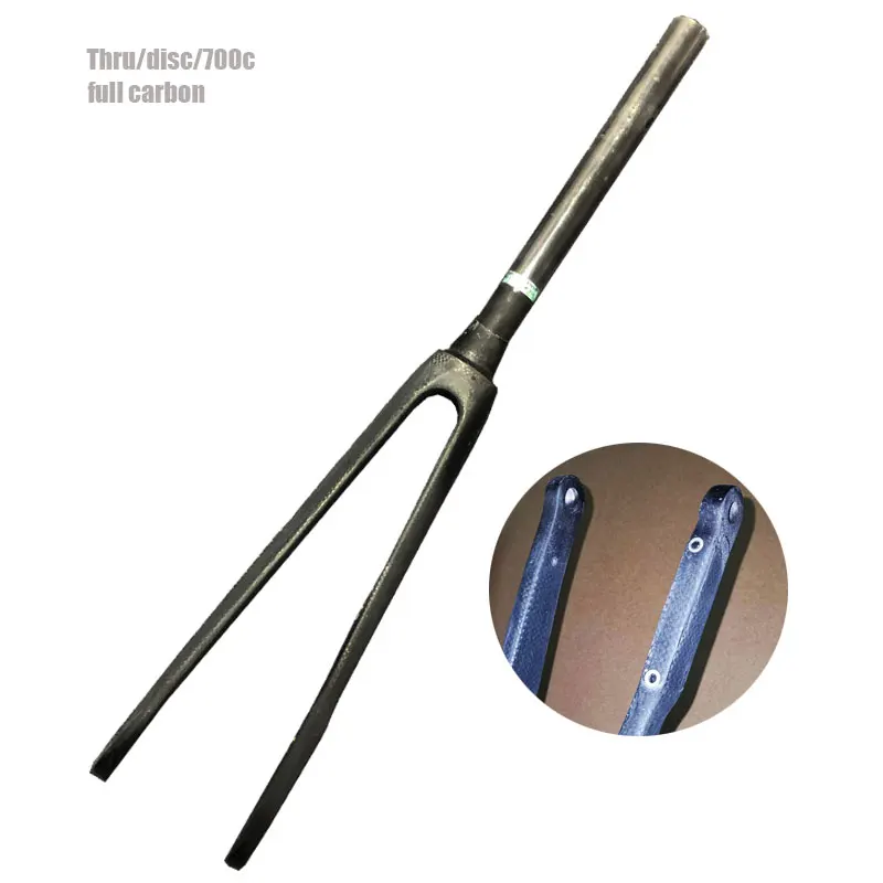

Raw tapered Carbon 12 mm Thru hub disc brake 700C road bike front fork