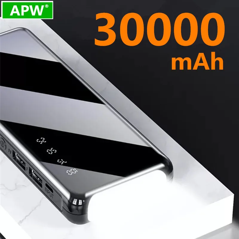 30000 мАч Внешний аккумулятор тонкий USB внешний 10000 повербанк портативный телефон