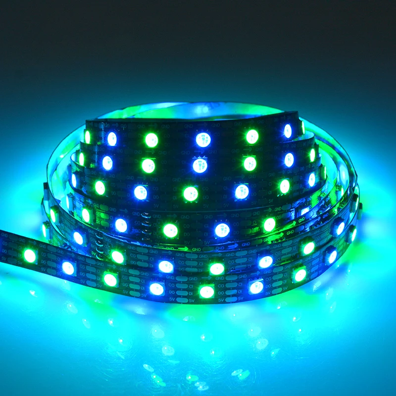 [Seven Neon]DC5V 12MM FPBC 60 светодиодный/M 27Khz FPWM HD107S RGB Светодиодная лента Dream Digital Pixel Light 5050 SMD