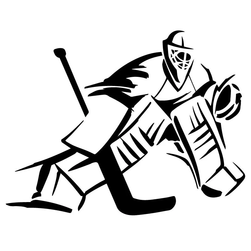 

Car Stickers Decor Motorcycle Decals Goalkeeper Ice Hockey Player Decorative Accessories Creative Waterproof PVC,19cm*15cm