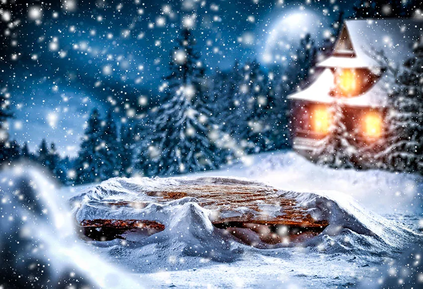 Фантастические снежные фоны для фотосъемки Рождественская фотография