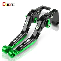 moto part for kawasaki w800 se 2012 2013 2014 2015 2016 cnc aluminum adjustable extendable clutch brake levers with w800 logo