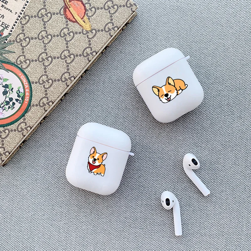 Белый Чехол DIFFRBEAUTY для Air Pods чехол милой собаки AirPods1 2 роскошный белый защитный