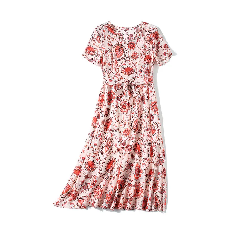 

2021 Summer Women's New Silk European And American Silk Dress