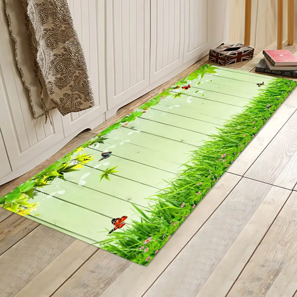 Brown wood bars 11 Brown wood bars Flannery printing Anti-Slip absorbent home mat - Цвет: Brown wood bars 11