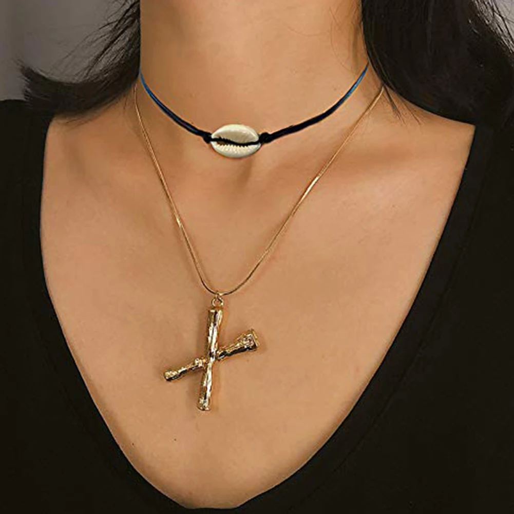 Женское Ожерелье в стиле бохо Пляжное ожерелье с морской ракушкой и