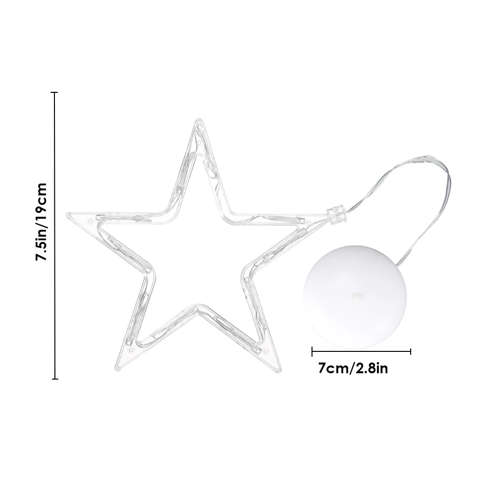 

Christmas Outdoor Lights Twinkling Star String Fairy Hanging Window Curtain Lights Window Decor With Suction Cup Night Lights