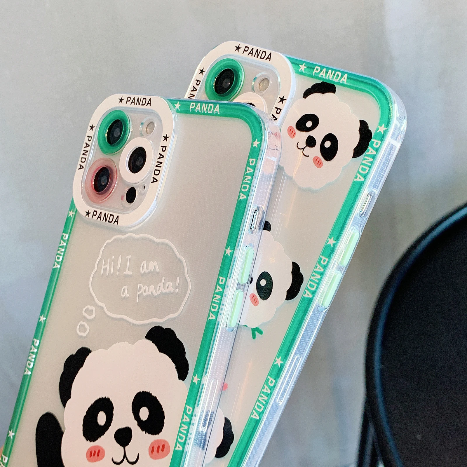 Чехол для iPhone 14 Pro Max симпатичный мультяшный прозрачный чехол с пандой 11 12 13 XS XR X 8 7