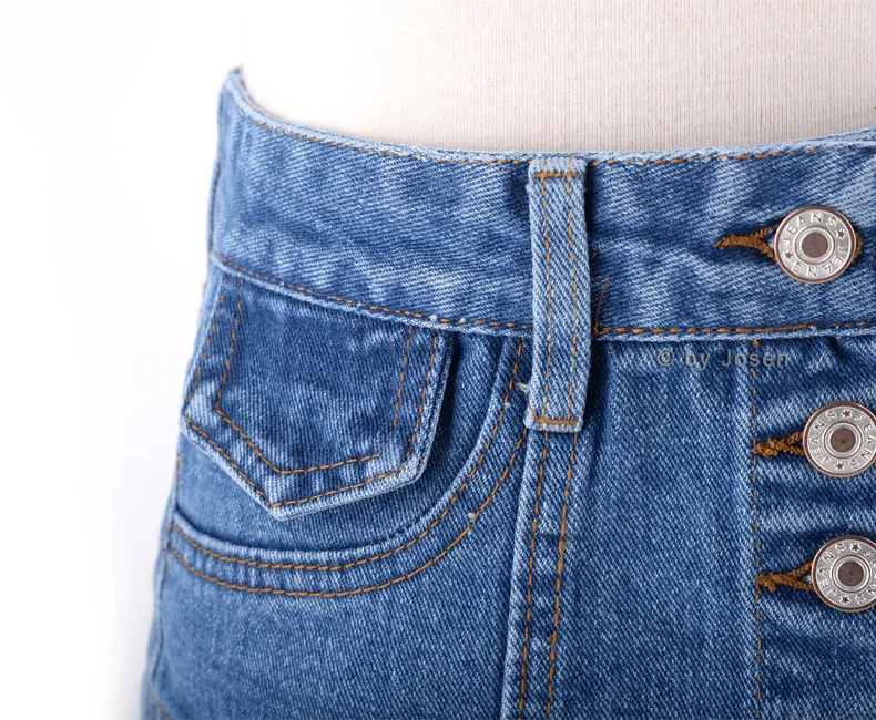 Autumn Vintage Denim Fabric Women Slim Corset Belt Washed Jean Wide Buttons Waistband Female Shirt Waist Belt Decoration