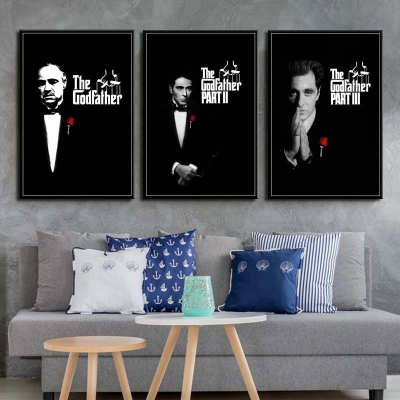 

The Godfather Movie Series Marlon Brando Al Pacino Classic Art Silk Canvas Poster Wall Home Decorate Artwor For Childrens Room