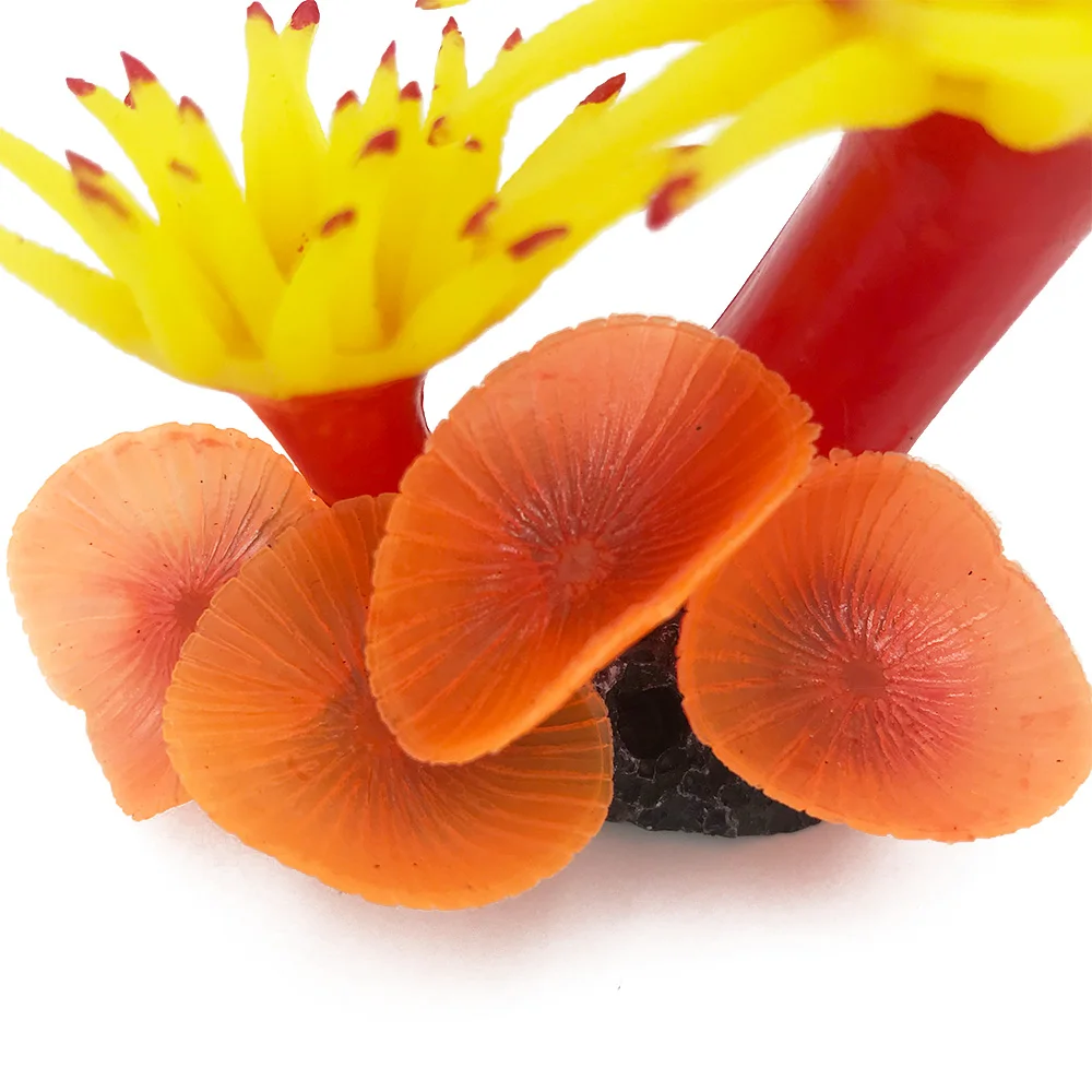 Силиконовый коралловый анемон украшение для аквариума Искусственный риф