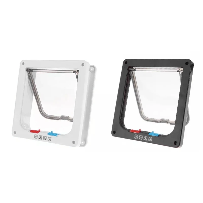 

4-сторонняя Запираемая безопасная откидная дверь для домашних животных, пластиковая фотовспышка для кошек и собак