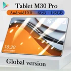 Планшет M30 Pro на Android, экран 10,1 дюйма, 6 ГБ + 128 ГБ